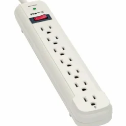 Tripp Lite by Eaton Protect It! Surge Suppressor, 7 AC Outlets, 25 ft Cord, 1,080 J, Light Gray