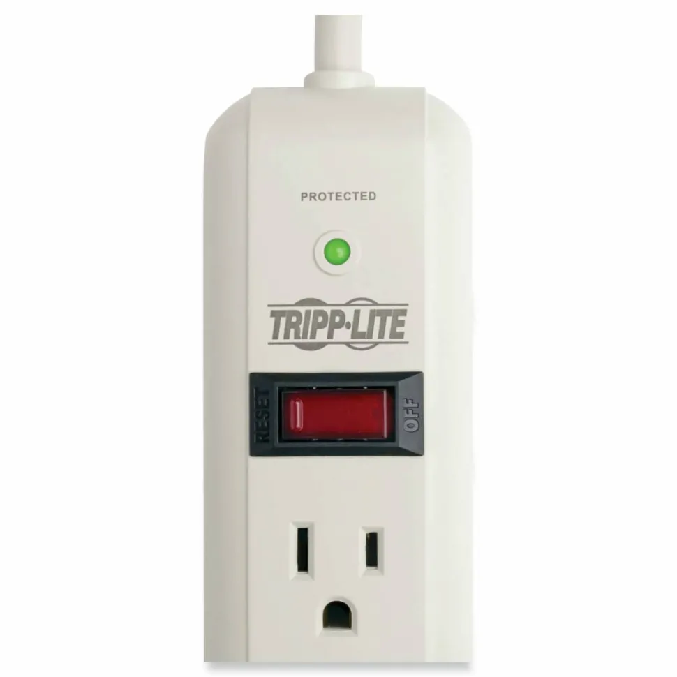 Tripp Lite by Eaton Protect It! Surge Suppressor, 7 AC Outlets, 25 ft Cord, 1,080 J, Light Gray