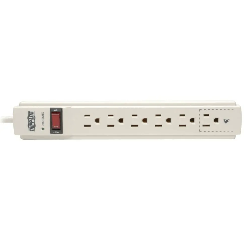 Tripp Lite by Eaton Protect It! Surge Suppressor, 6 AC Outlets, 4 ft. Cord, 790 J, Light Gray