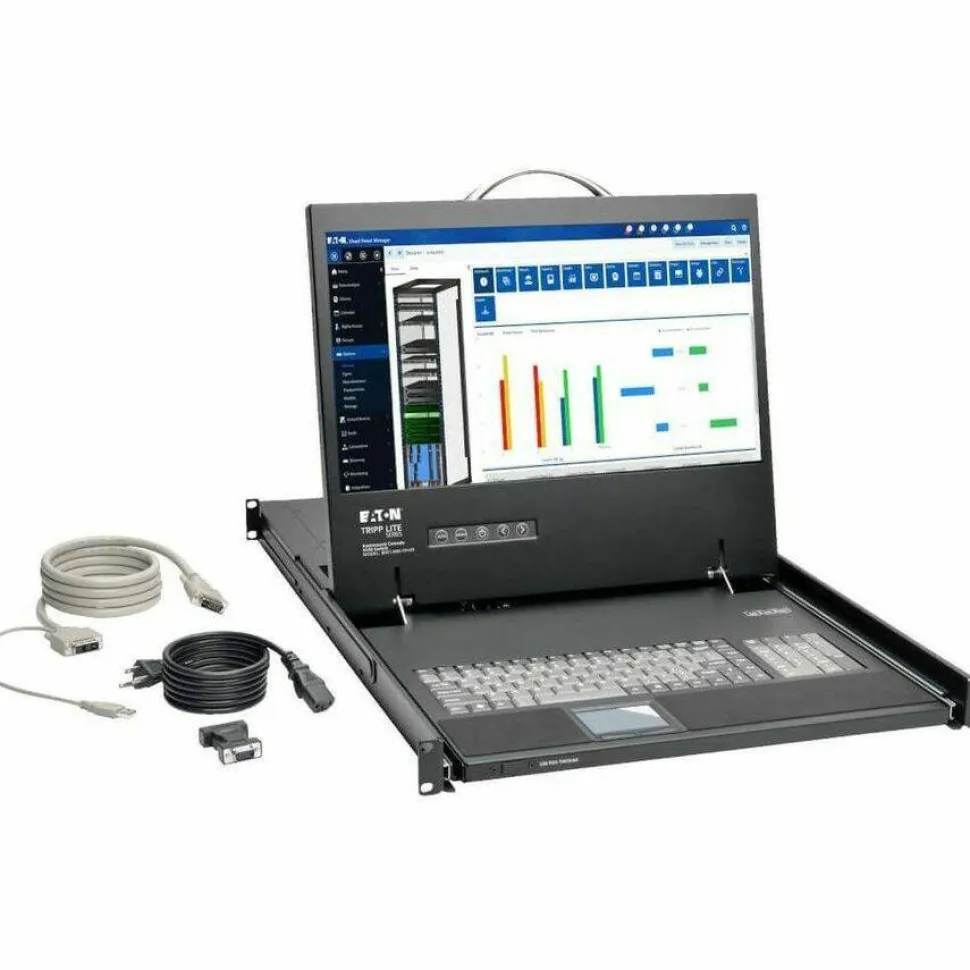 Tripp Lite by Eaton Rack Console KVM w/ 19" LCD, DVI or VGA Adapter 1U