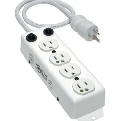 Tripp Lite by Eaton Safe-IT UL 1363A Medical-Grade Power Strip for Patient-Care Vicinity 4x 15A Hospital-Grade Outlets Safety Covers 7 ft. Cord