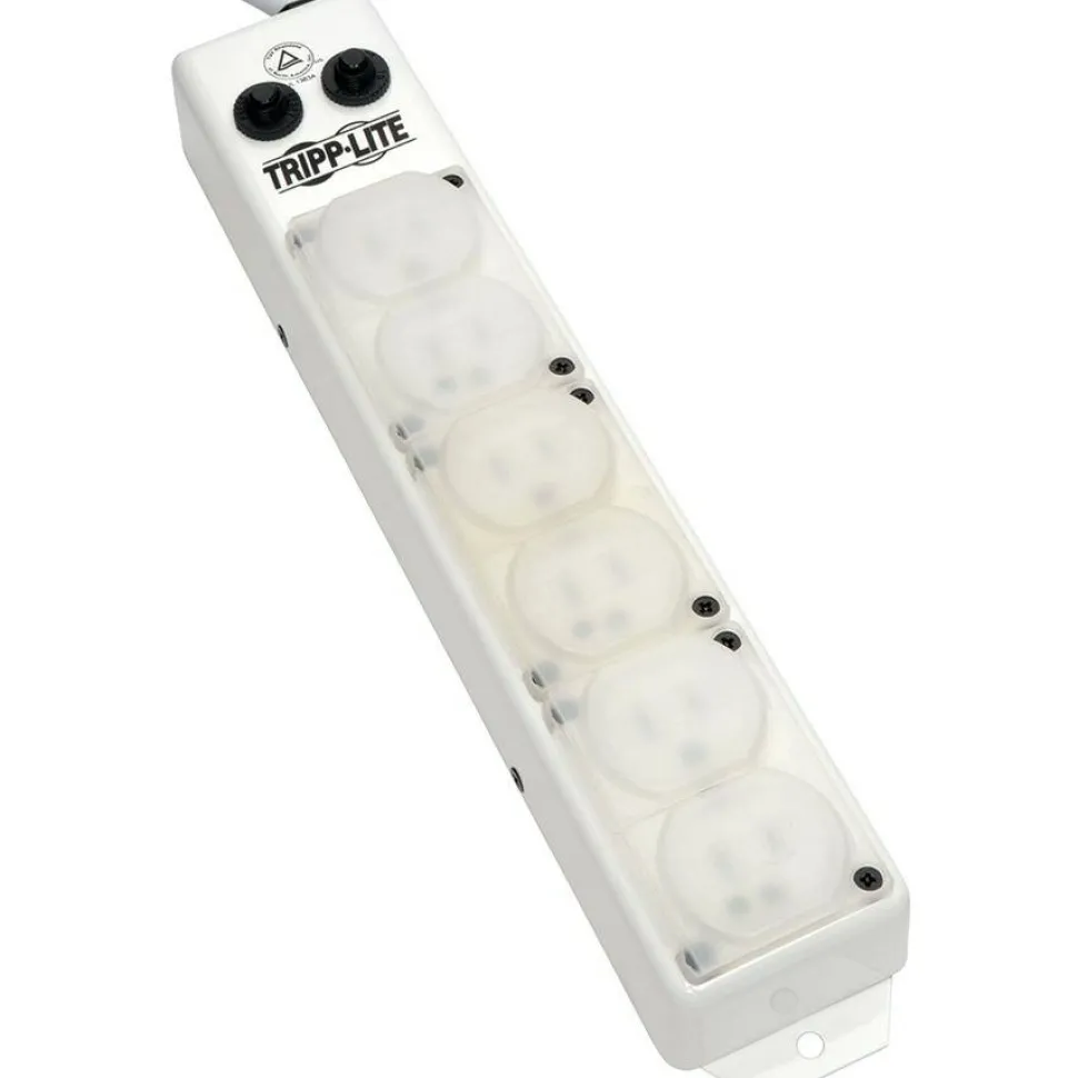 Tripp Lite by Eaton Safe-IT UL 1363A Medical-Grade Power Strip for Patient-Care Vicinity 6x Hospital-Grade Outlets 15 ft. Right-Angle Cord