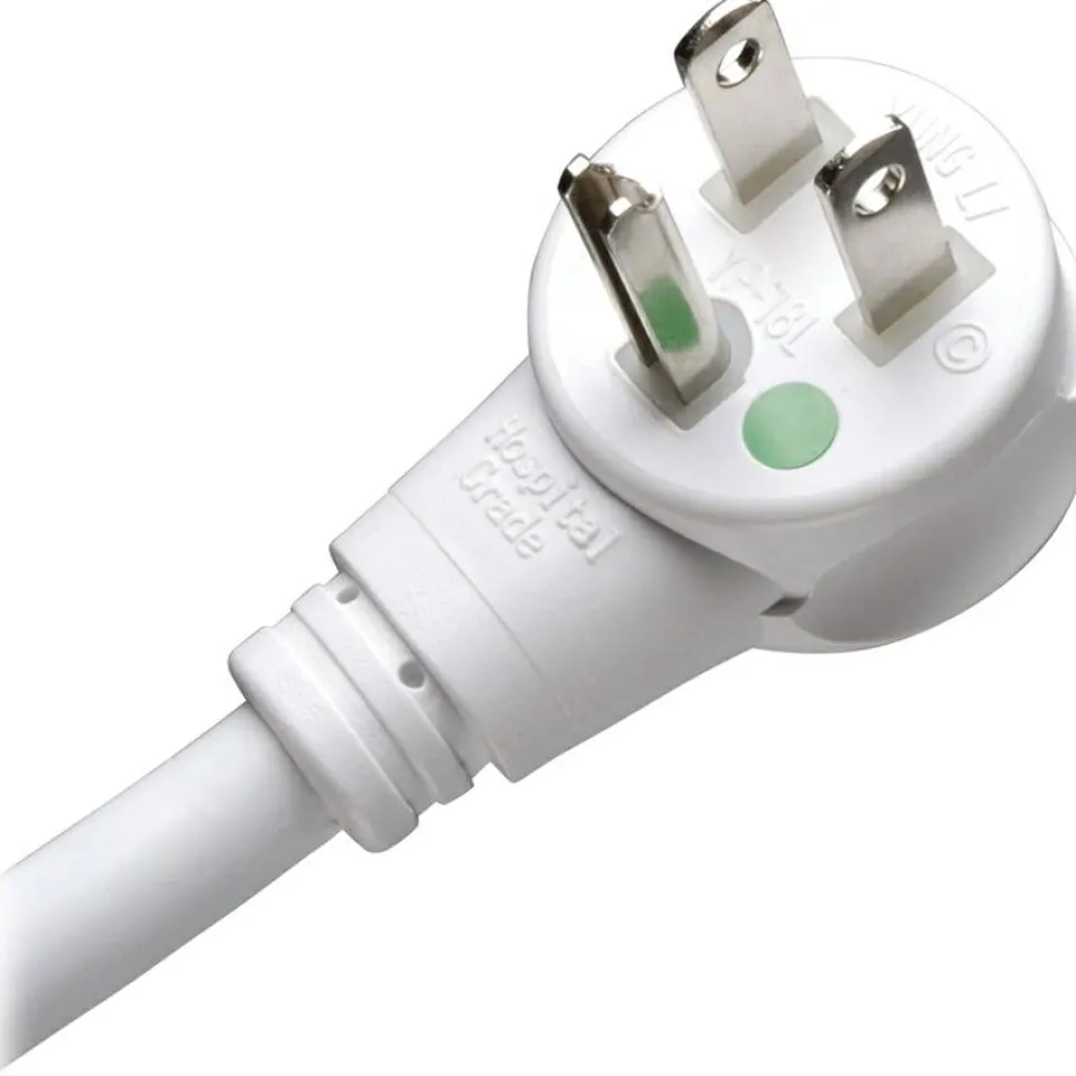 Tripp Lite by Eaton Safe-IT UL 1363A Medical-Grade Power Strip for Patient-Care Vicinity 6x Hospital-Grade Outlets 15 ft. Right-Angle Cord