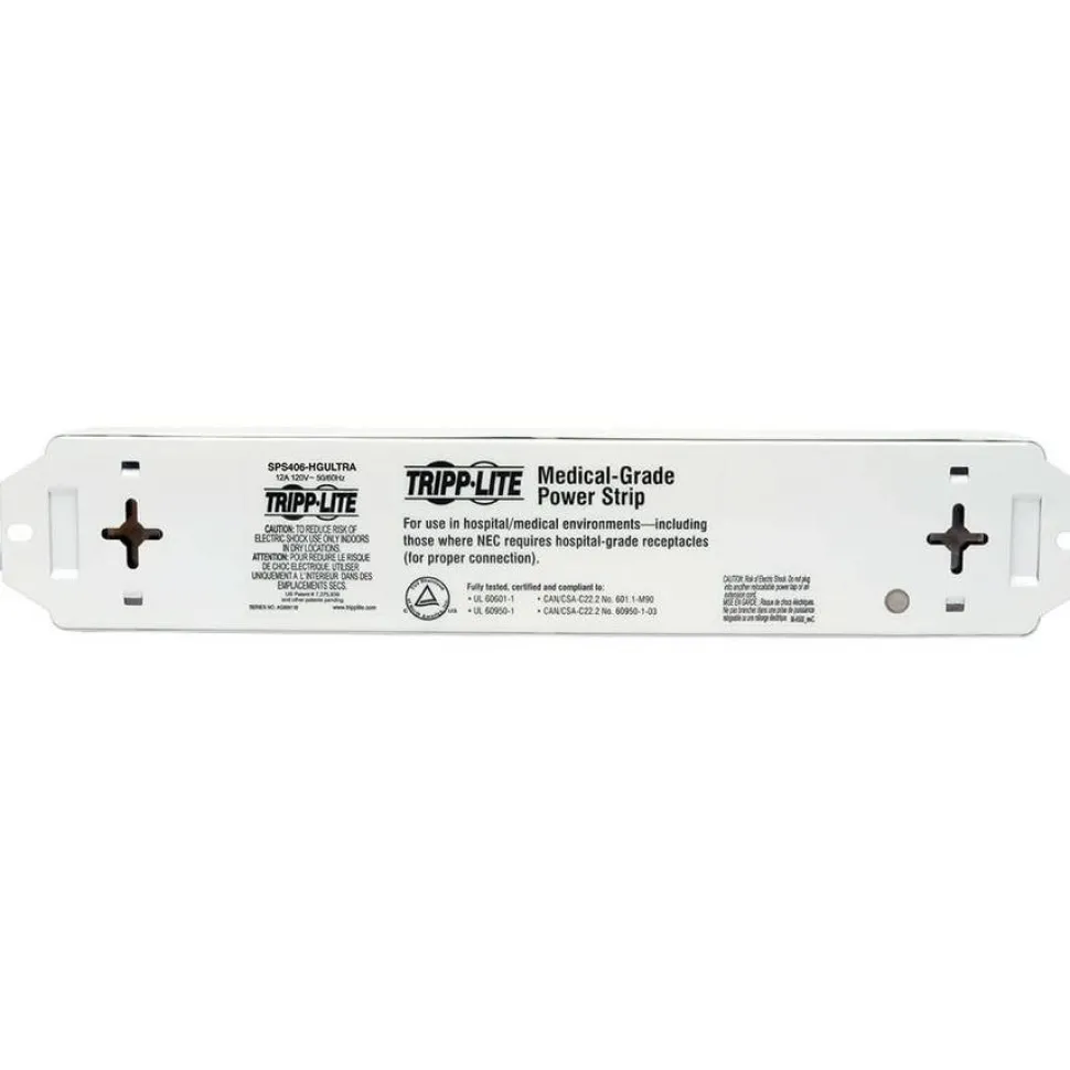 Tripp Lite by Eaton Safe-IT UL 60601-1 Medical-Grade Surge Protector for Patient-Care Vicinity 4x Hospital-Grade Outlets 15 ft. Cord Antimicrobial Protection