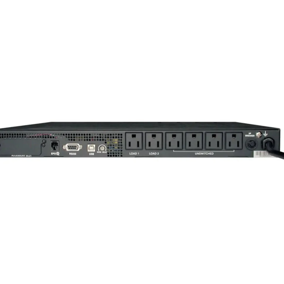Tripp Lite by Eaton UPS SmartPro 120V 1kVA 800W Line-Interactive Sine Wave UPS Network Card Option USB DB9 6 Outlets 1U Rack/Vertical