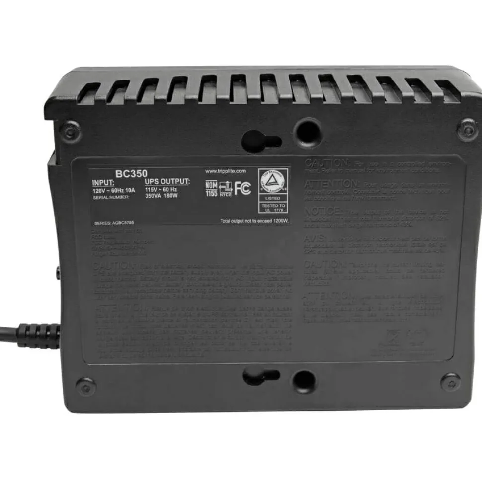 Tripp Lite by Eaton UPS 350VA 210W Desktop Wall Mount PC / MAC Battery Back Up Compact 50/60Hz 120V 6 Outlets 5-15P