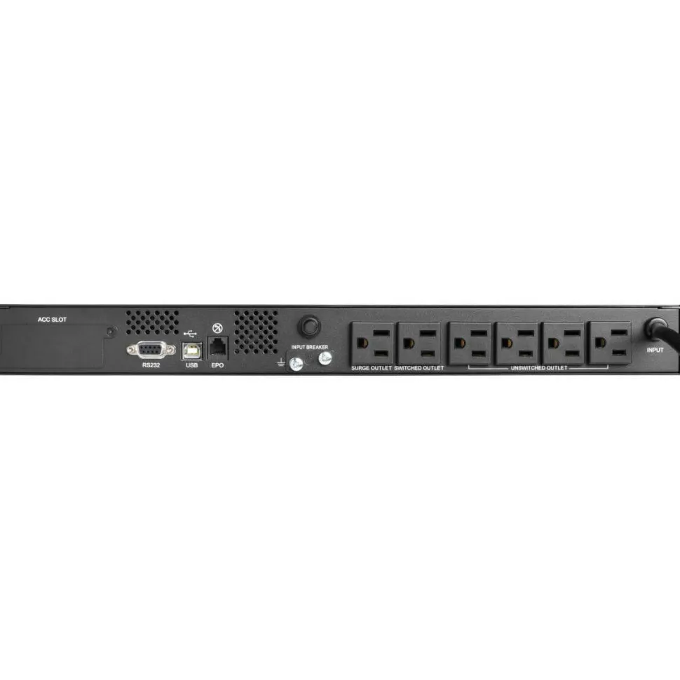 Tripp Lite by Eaton UPS 500VA 300W 120V Line-Interactive UPS 6 NEMA 5-15R Outlets USB DB9 Network Card Option 1U Rack/Tower Battery Backup