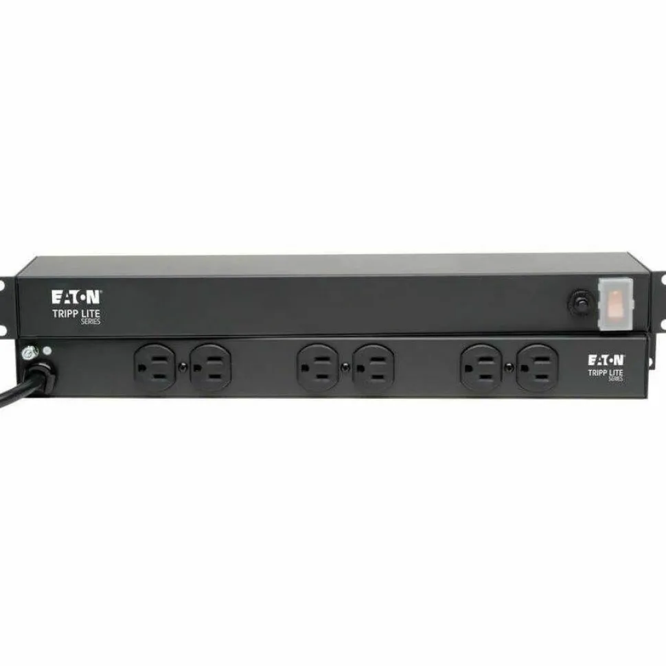 Tripp Lite by Eaton 1U Rack-Mount Network Server Power Strip 120V 15A 6-Outlet (Rear-Facing) 15 ft. (4.57 m) Cord