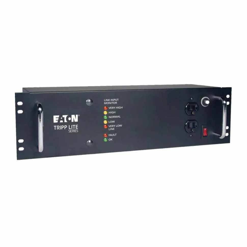 Tripp Lite by Eaton 2400W 120V 3U Rack-Mount Power Conditioner with Automatic Voltage Regulation (AVR) AC Surge Protection 14 Outlets