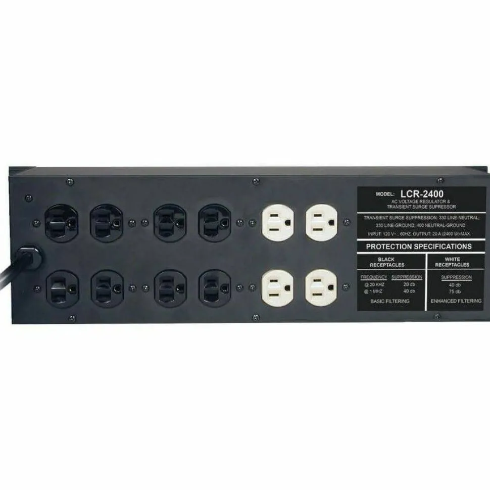 Tripp Lite by Eaton 2400W 120V 3U Rack-Mount Power Conditioner with Automatic Voltage Regulation (AVR) AC Surge Protection 14 Outlets