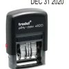 Trodat 4820 Self-Inking Stamp, Date Only, 3/8" x 1 5/8", 65% Recycled, Black