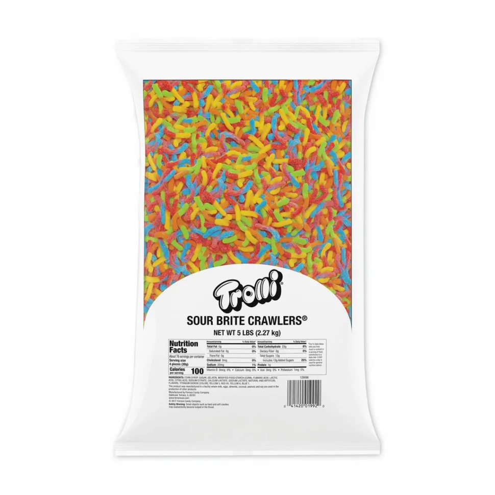 Trolli Sour Brite Crawlers, Assorted, 5 lb Bag