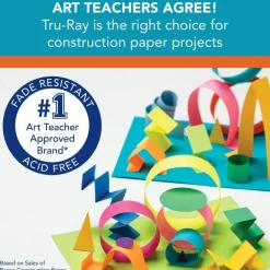Tru-Ray Construction Paper, 50% Recycled, 9" x 12", Warm Brown, Pack Of 50