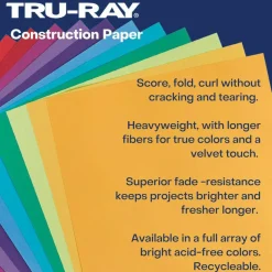 Tru-Ray Construction Paper, 50% Recycled, 9" x 12", Dark Brown, Pack Of 50