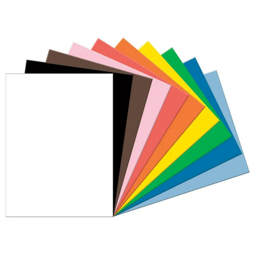 Tru-Ray Construction Paper, 50% Recycled, Assorted Colors, 18" x 24", Pack Of 50