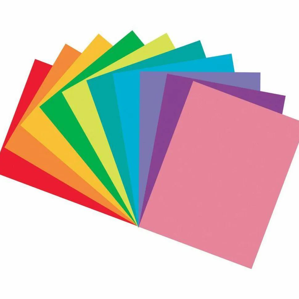 Tru-Ray Construction Paper, 50% Recycled, 9" x 12", Assorted Brights, Pack Of 50