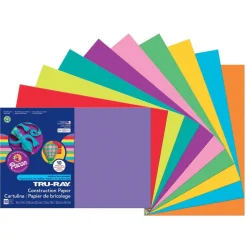 Tru-Ray Construction Paper, 50% Recycled, Assorted Colors, 12