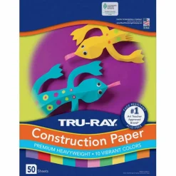 Tru-Ray Construction Paper, 50% Recycled, Assorted Colors, 12