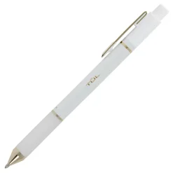 TUL GL Series Retractable Gel Pens, Medium Point, 0.7 mm, Pearl White Barrel, Blue Ink, Pack Of 12 Pens
