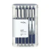 TUL GL Series Retractable Gel Pens, Medium Point, 0.7 mm, Silver Barrel, Blue Ink, Pack Of 12 Pens