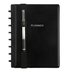 TUL Discbound Notebook Pen Loop Holders, Letter/Junior Sizes, Black, Set Of 2 Holders