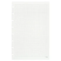 TUL Discbound Notebook Refill Pages, Junior Size, Graph Ruled, 50 Sheets, White