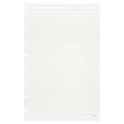 TUL Discbound Refill Pages, Junior Size, Narrow Ruled, 50 Sheets, White