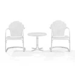 Tulip 3Pc Outdoor Metal Armchair Set
