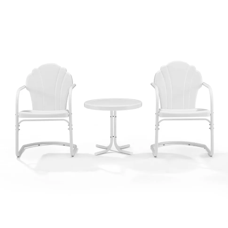 Tulip 3Pc Outdoor Metal Armchair Set