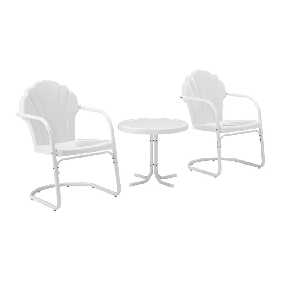 Tulip 3Pc Outdoor Metal Armchair Set
