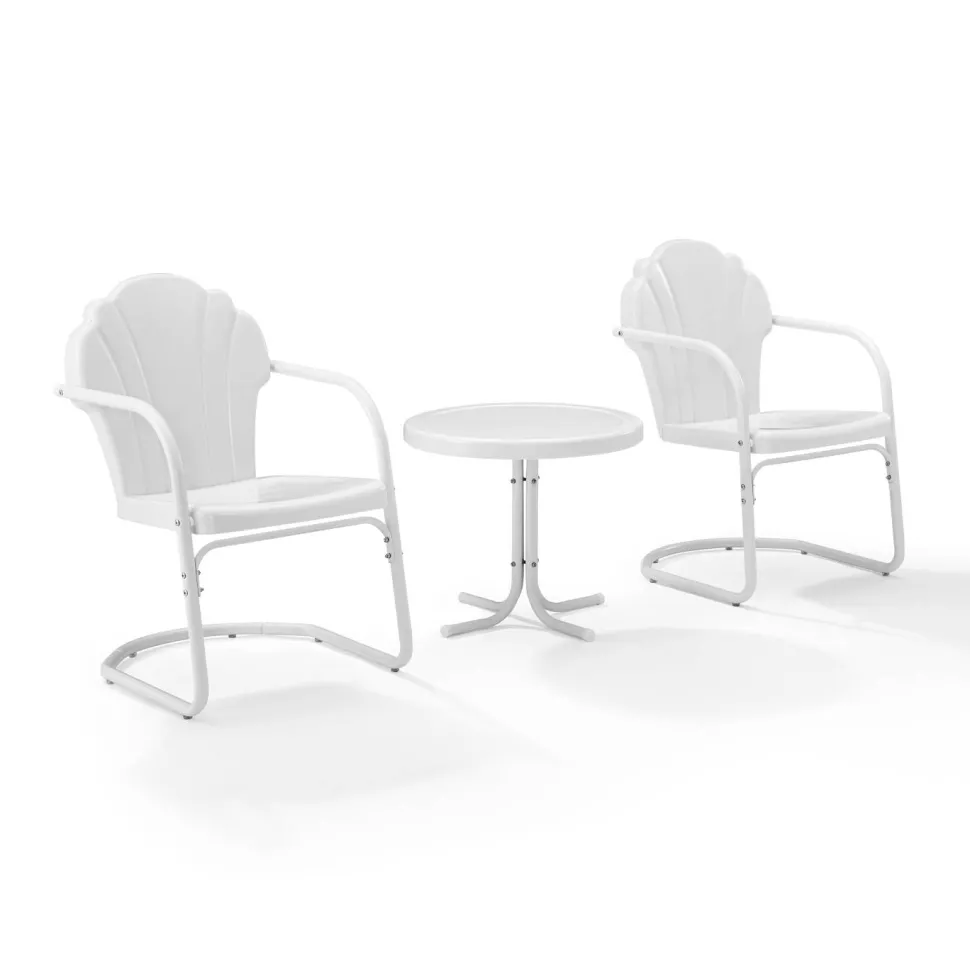 Tulip 3Pc Outdoor Metal Armchair Set