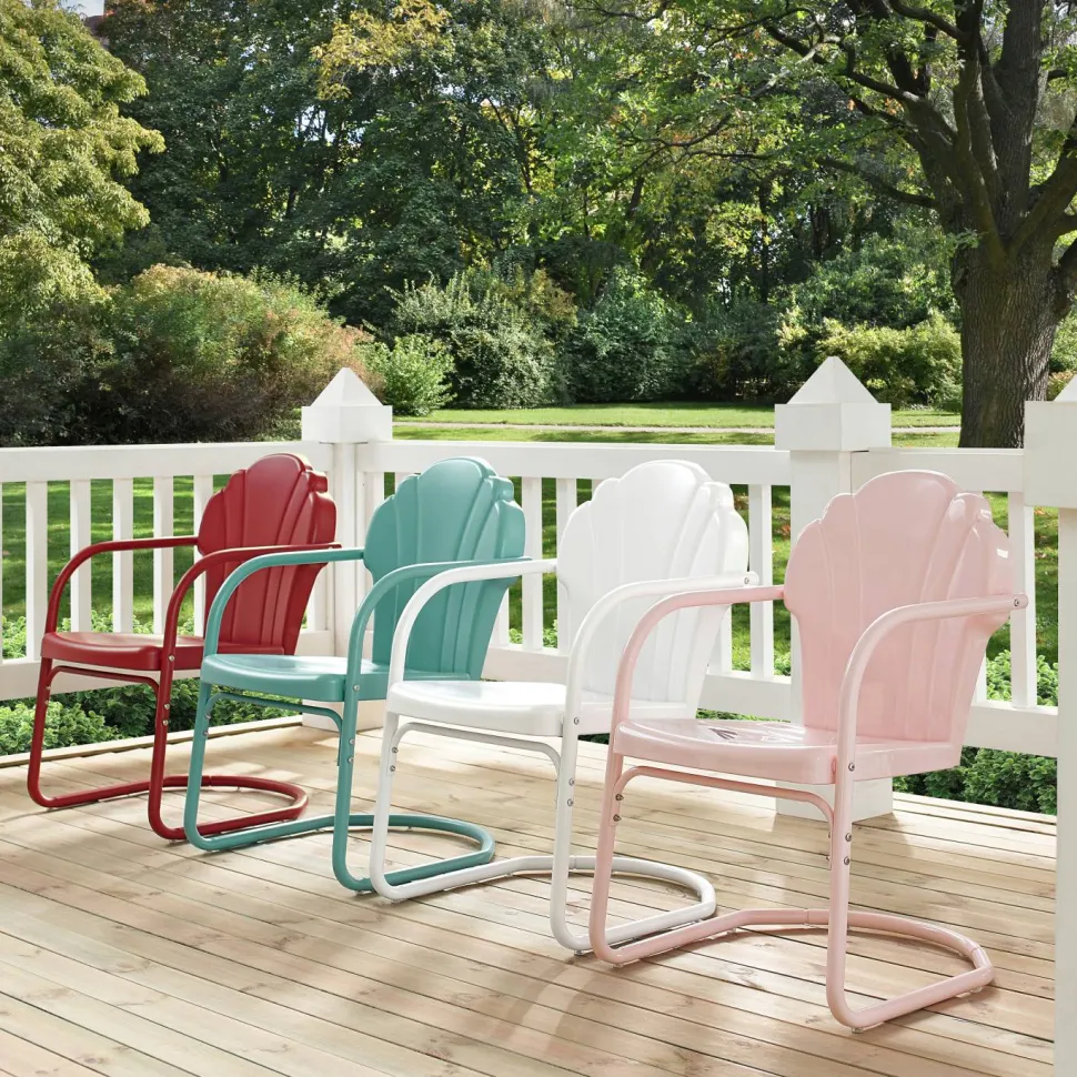 Tulip 2Pc Outdoor Metal Armchair Set