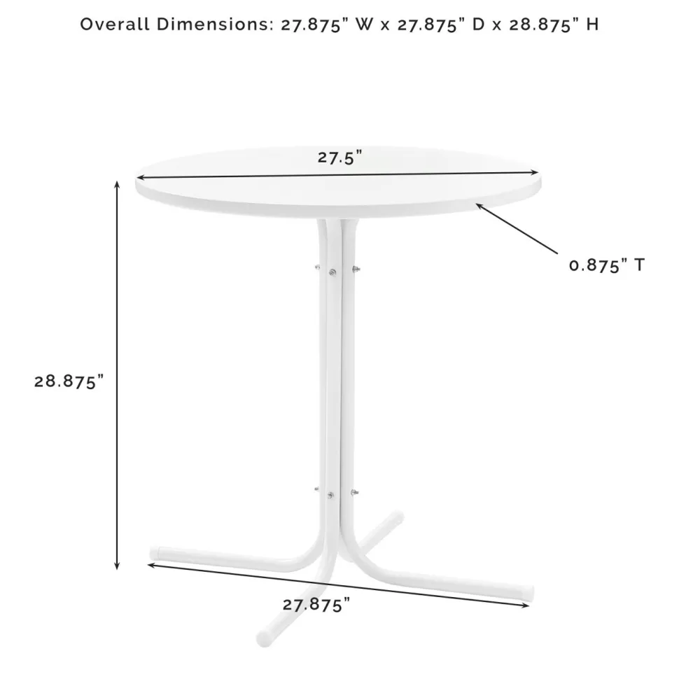 Tulip 3Pc Outdoor Metal Bistro Set