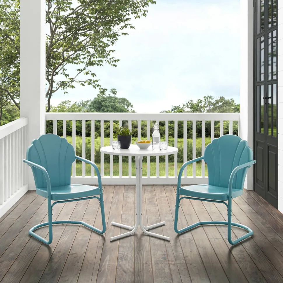 Tulip 3Pc Outdoor Metal Bistro Set