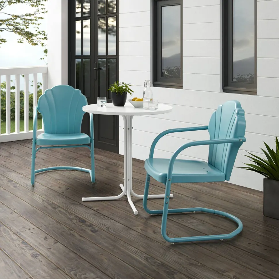 Tulip 3Pc Outdoor Metal Bistro Set