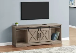 Tv Stand, 60 Inch, Console, Media Entertainment Center, Storage Cabinet, Living Room, Bedroom, Brown Laminate, Transitional