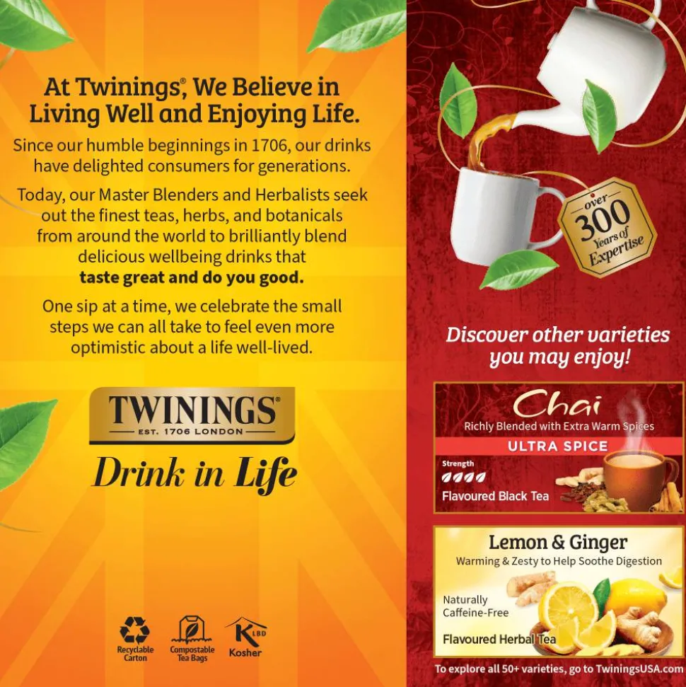 Twinings Chai Tea Bags, 25/Box