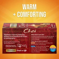 Twinings Chai Tea Bags, 25/Box