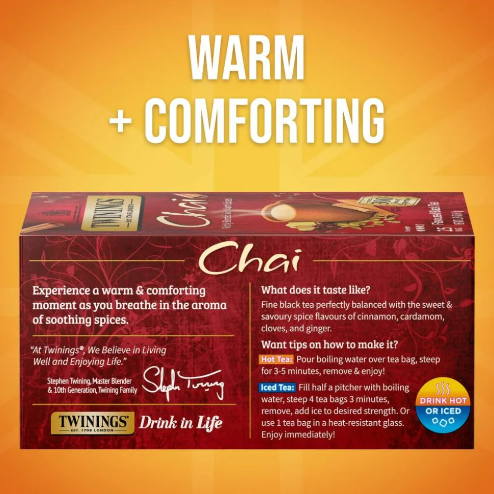 Twinings Chai Tea Bags, 25/Box