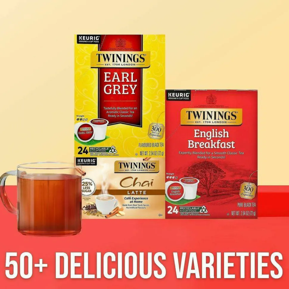 Twinings Earl Grey Tea, Keurig K-Cup Pods, 24/Box
