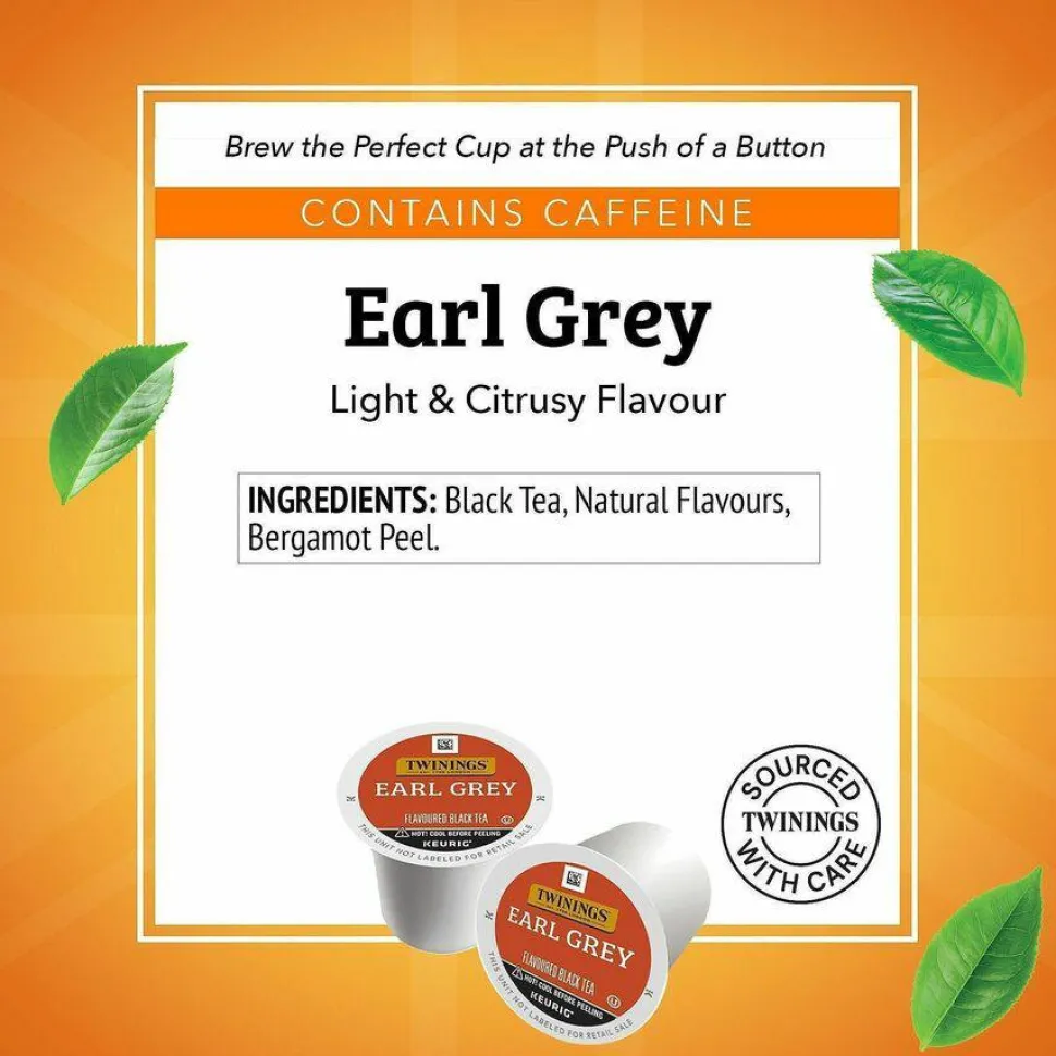 Twinings Earl Grey Tea, Keurig K-Cup Pods, 24/Box