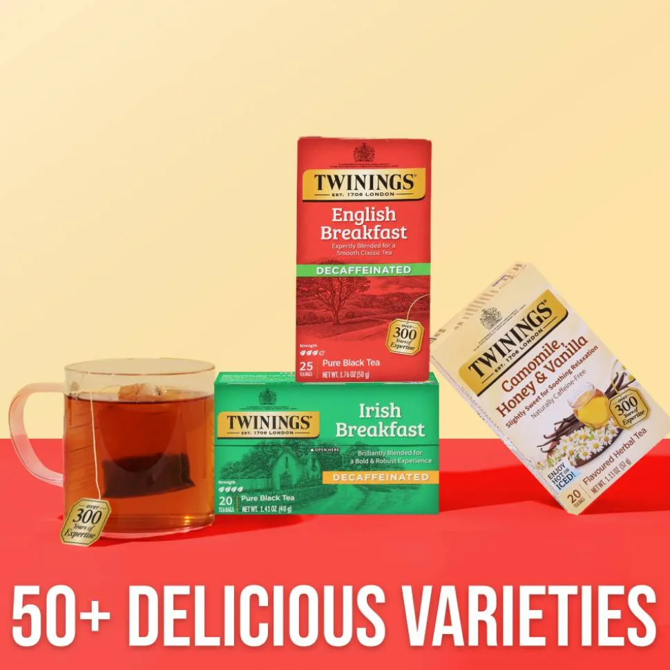 Twinings English Breakfast Decaf Tea Bags, 25/Box