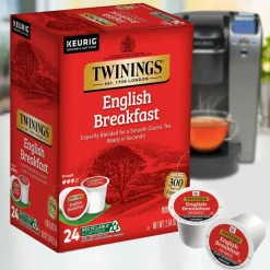 Twinings English Breakfast Tea, Keurig K-Cup Pods, 24/Box
