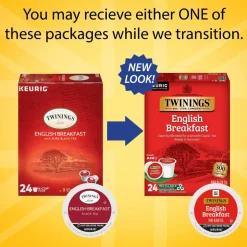 Twinings English Breakfast Tea, Keurig K-Cup Pods, 24/Box