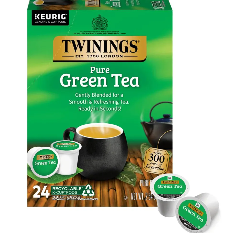 Twinings Green Tea, Keurig K-Cup Pods, 24/Box