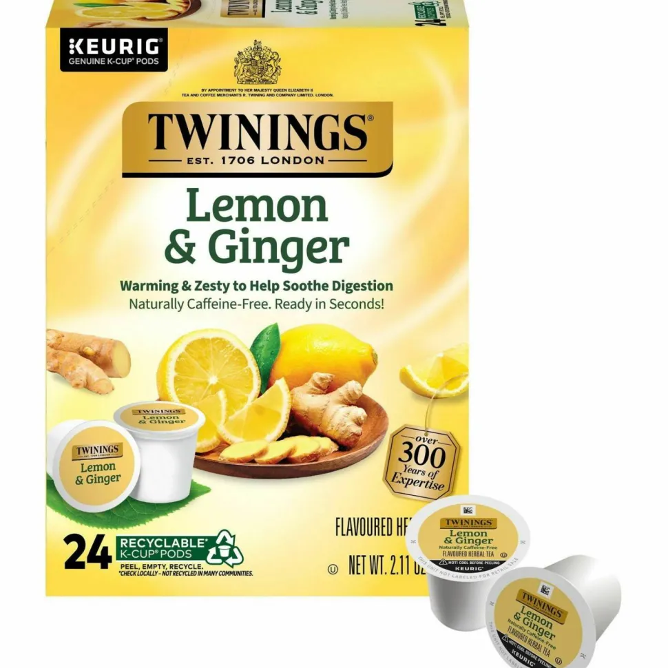 Twinings of London Lemon & Ginger Herbal Tea K-Cup