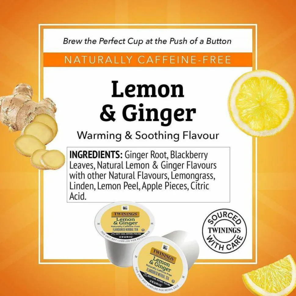 Twinings of London Lemon & Ginger Herbal Tea K-Cup