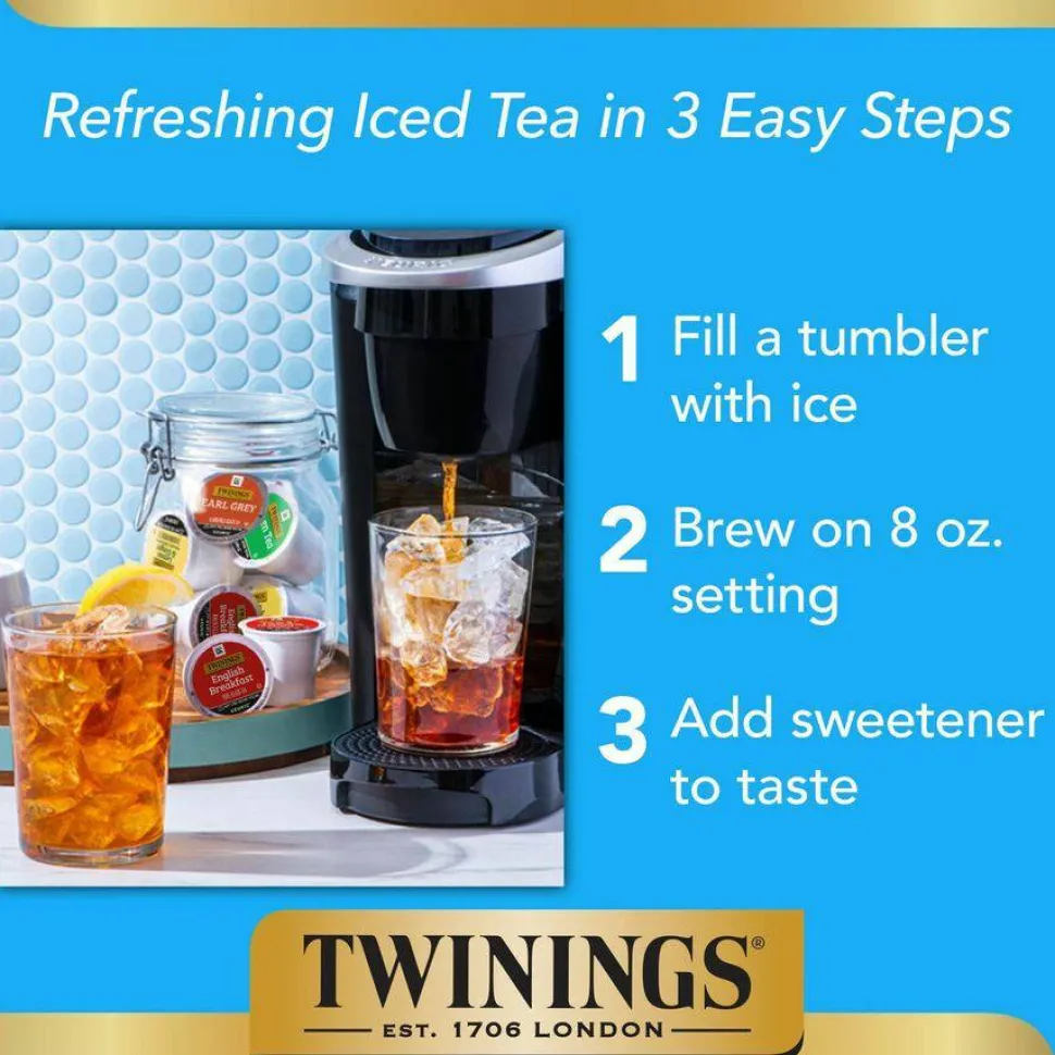 Twinings Pure Peppermint Tea, Keurig K-Cup Pods, 24/Box
