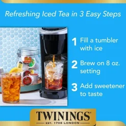 TWININGS Tea K-Cups, English Breakfast Decaffeinated Tea, 0.11 oz K-Cups, 24/Box