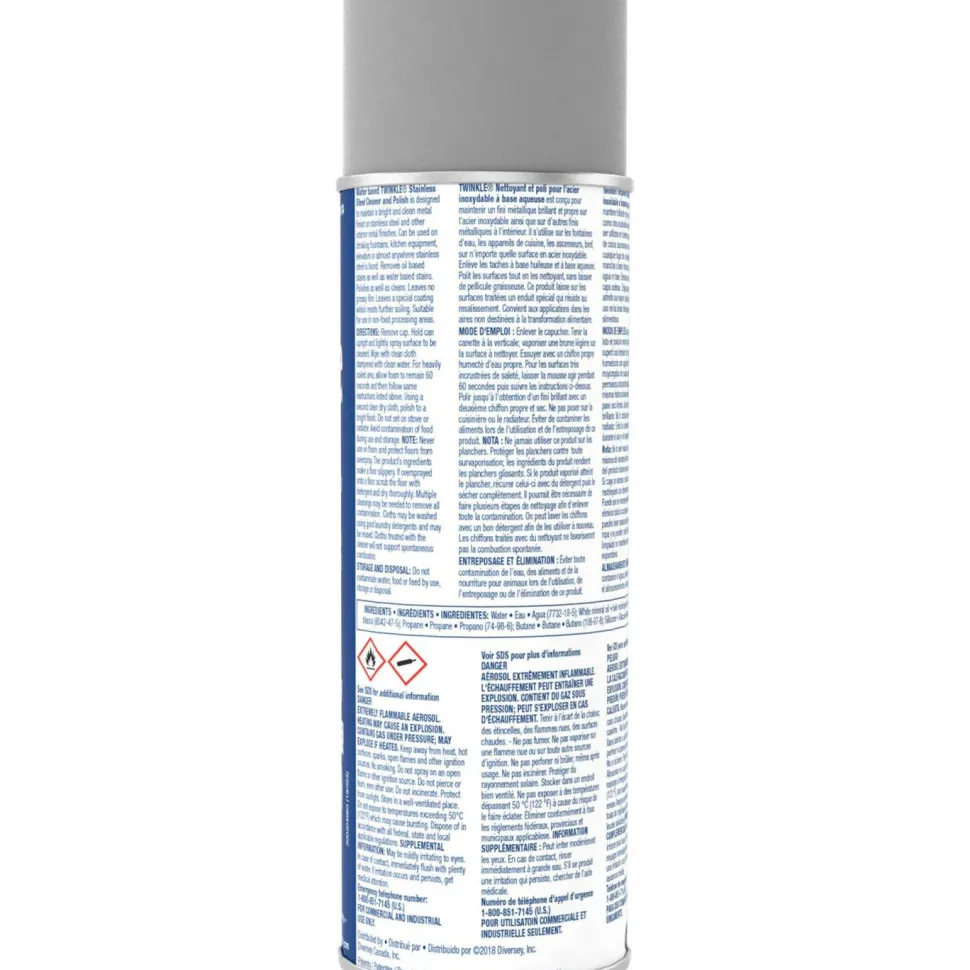 Twinkle Stainless Steel Cleaner and Polish, 17 oz Aerosol Spray